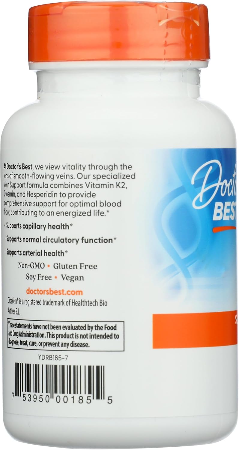 Doctor's BEST Vein Support with DiosVein & MenaQ7, 60 Capsules