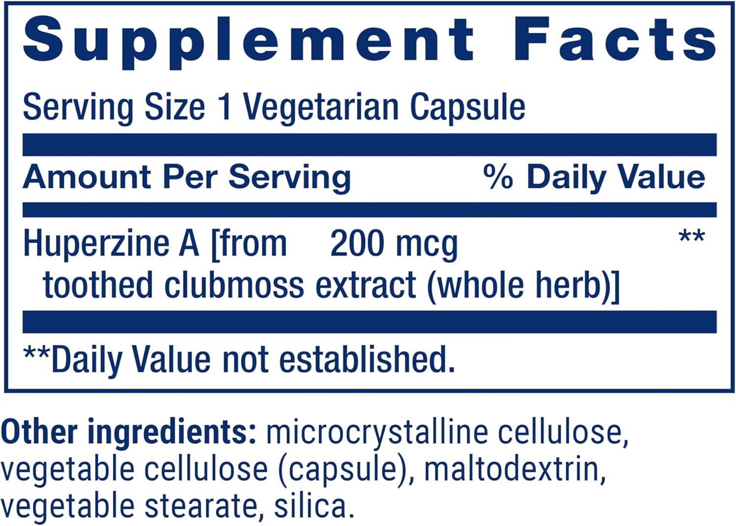 Life Extension Huperzine A - Memory and Cognitive Support, 60 Capsules