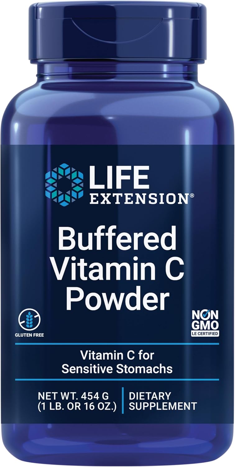Life Extension Buffered Vitamin C Powder – Gentle on the Stomach, with Minerals