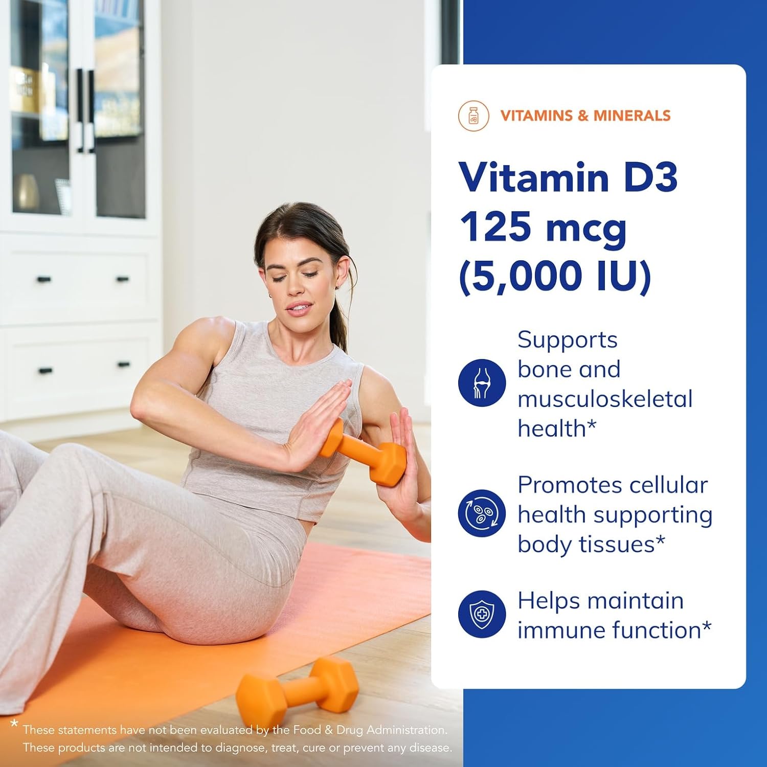 Pure Encapsulations Vitamin D3 125 mcg (5,000 IU) – 120 Capsules