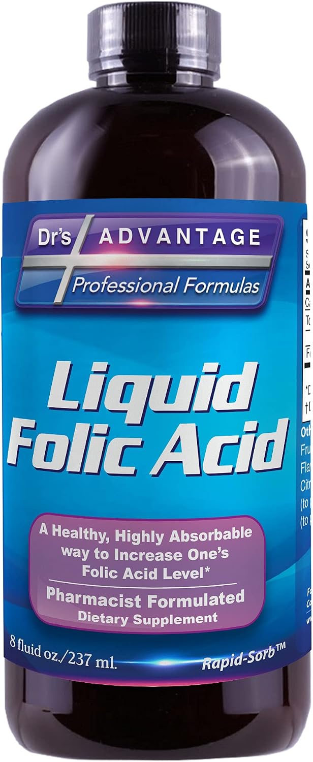 Liquid Folic Acid 800 mcg, 240 mL