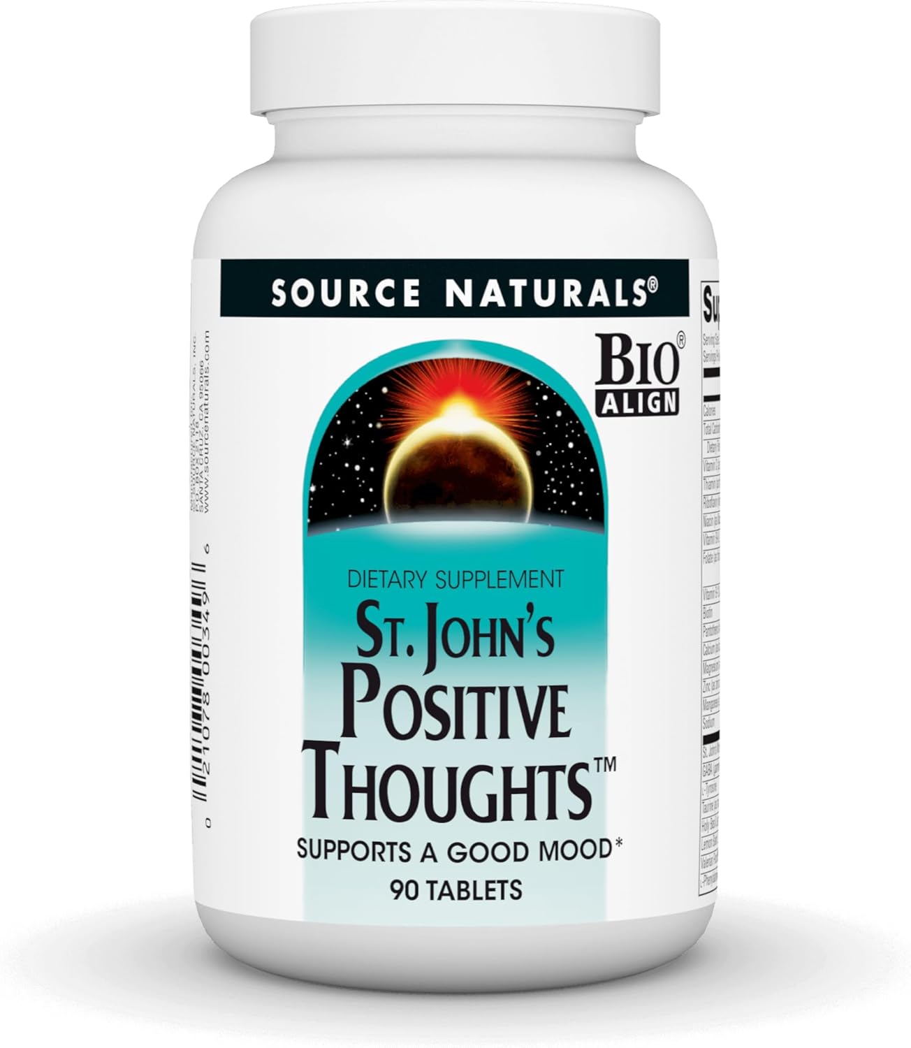 Source Naturals St. John's Positive Thoughts – Mood Support Supplement, 90 Tablets