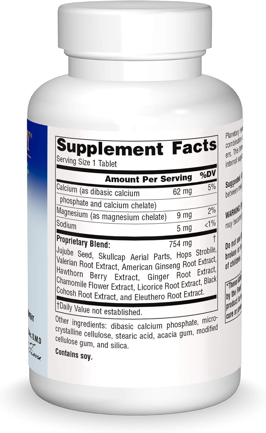 Planetary Herbals Stress Free Calm Formula Tablets, 810 mg, 60 Count