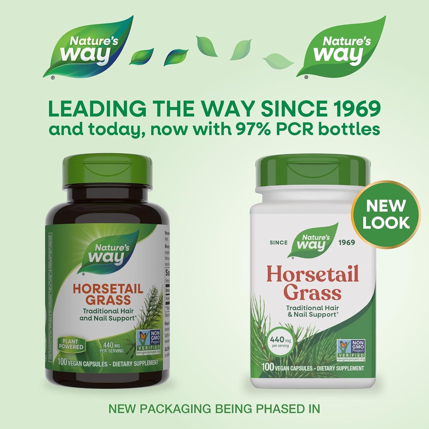 Nature's Way Horsetail Grass – 440 mg per Serving – Hair and Nail Support – 100 Capsules