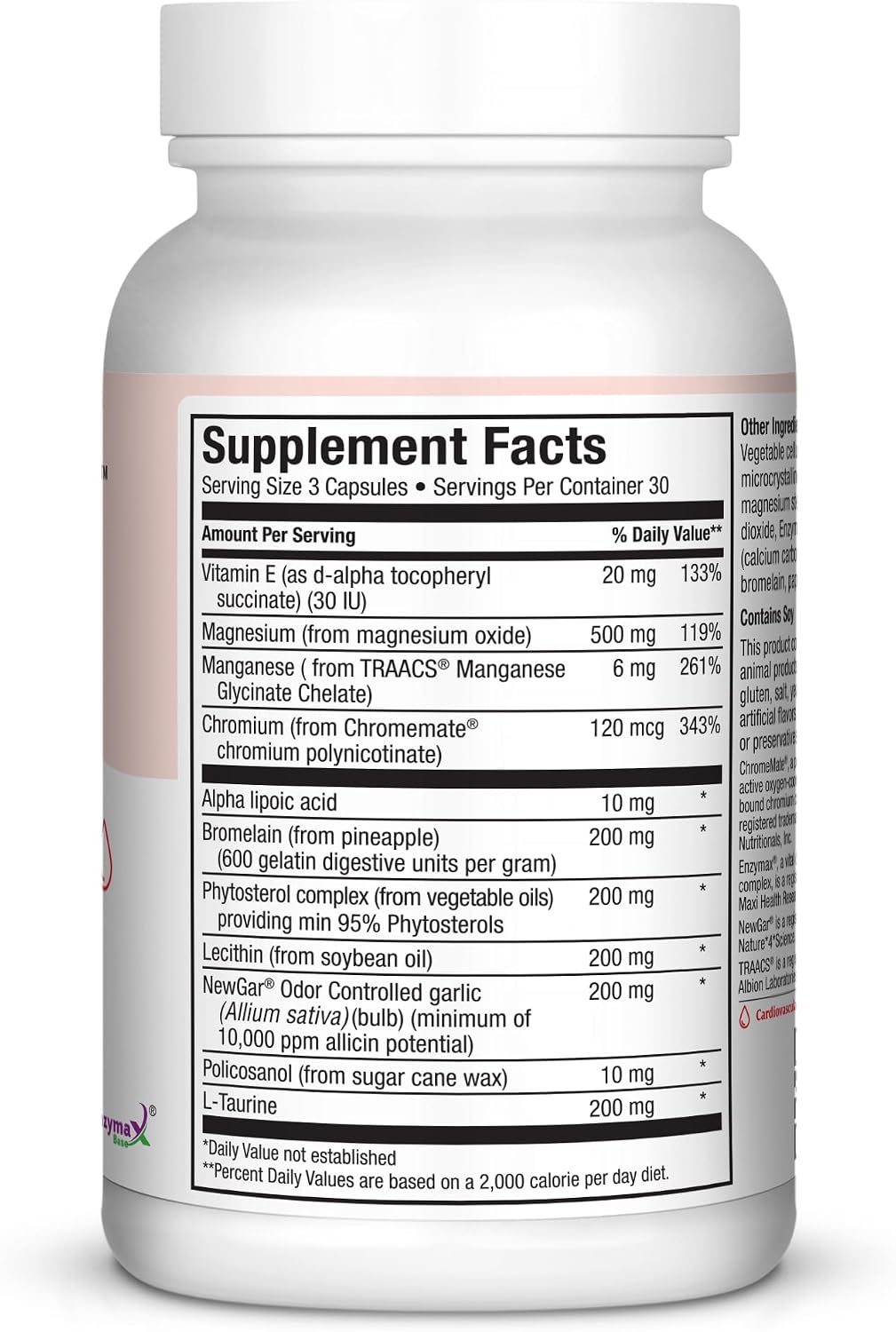 Maxi Health CH Control – Vitamin E and Magnesium – 90 Capsules – Kosher
