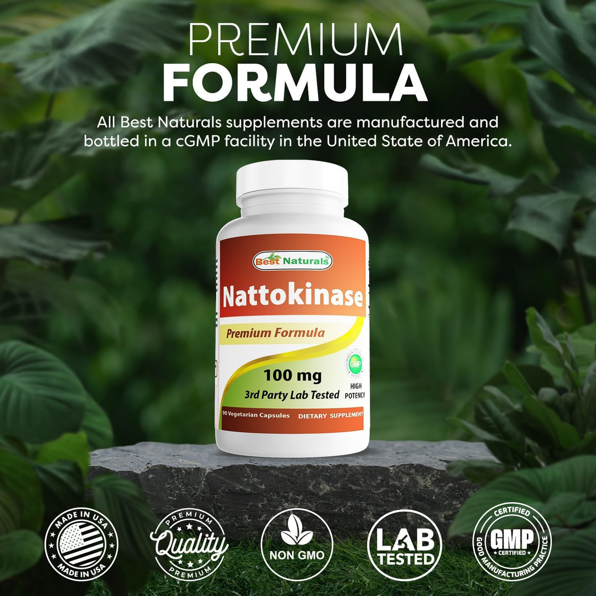 Best Naturals Nattokinase 2000 FU, 100 mg, 90 Vegetarian Capsules - görsel 5