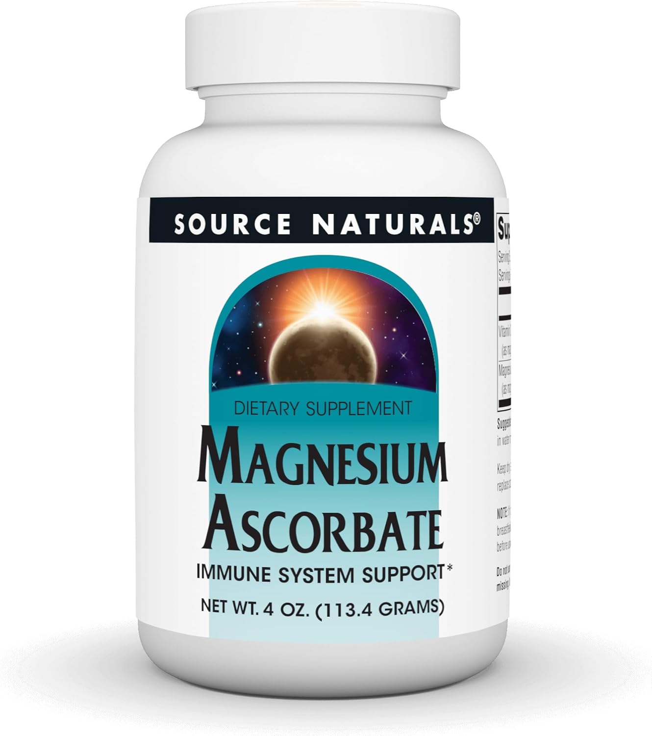 Source Naturals Magnesium Ascorbate Powder - Immune System Support, 113 g