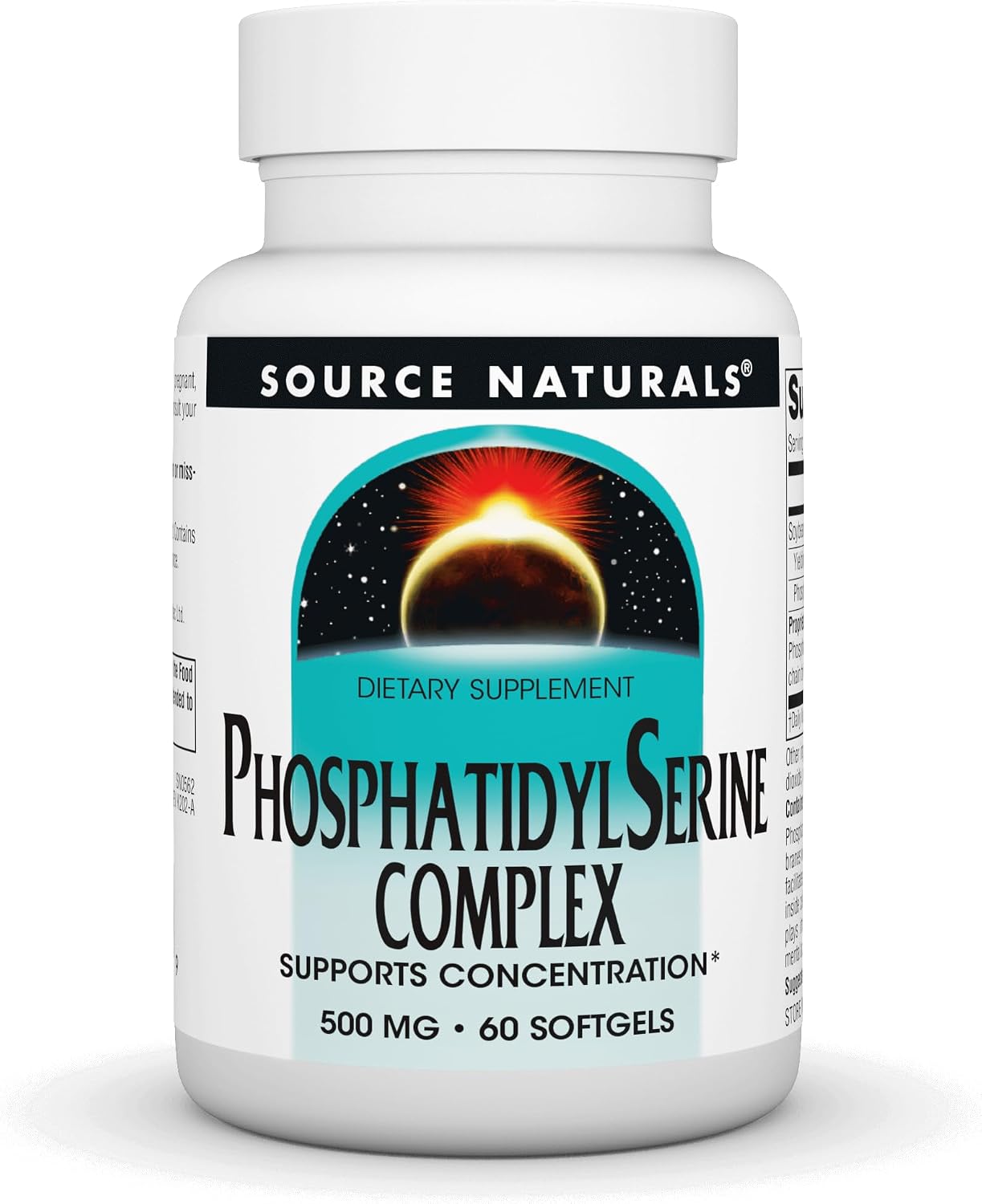 Source Naturals Phosphatidylserine Complex – 500 mg – 60 Softgels (Stabilised Enzyme Supplement)