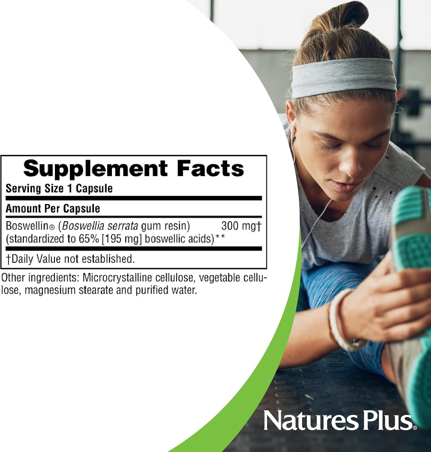 NaturesPlus Herbal Actives Boswellin – 60 Capsules – Joint Comfort & Connective Tissue Support