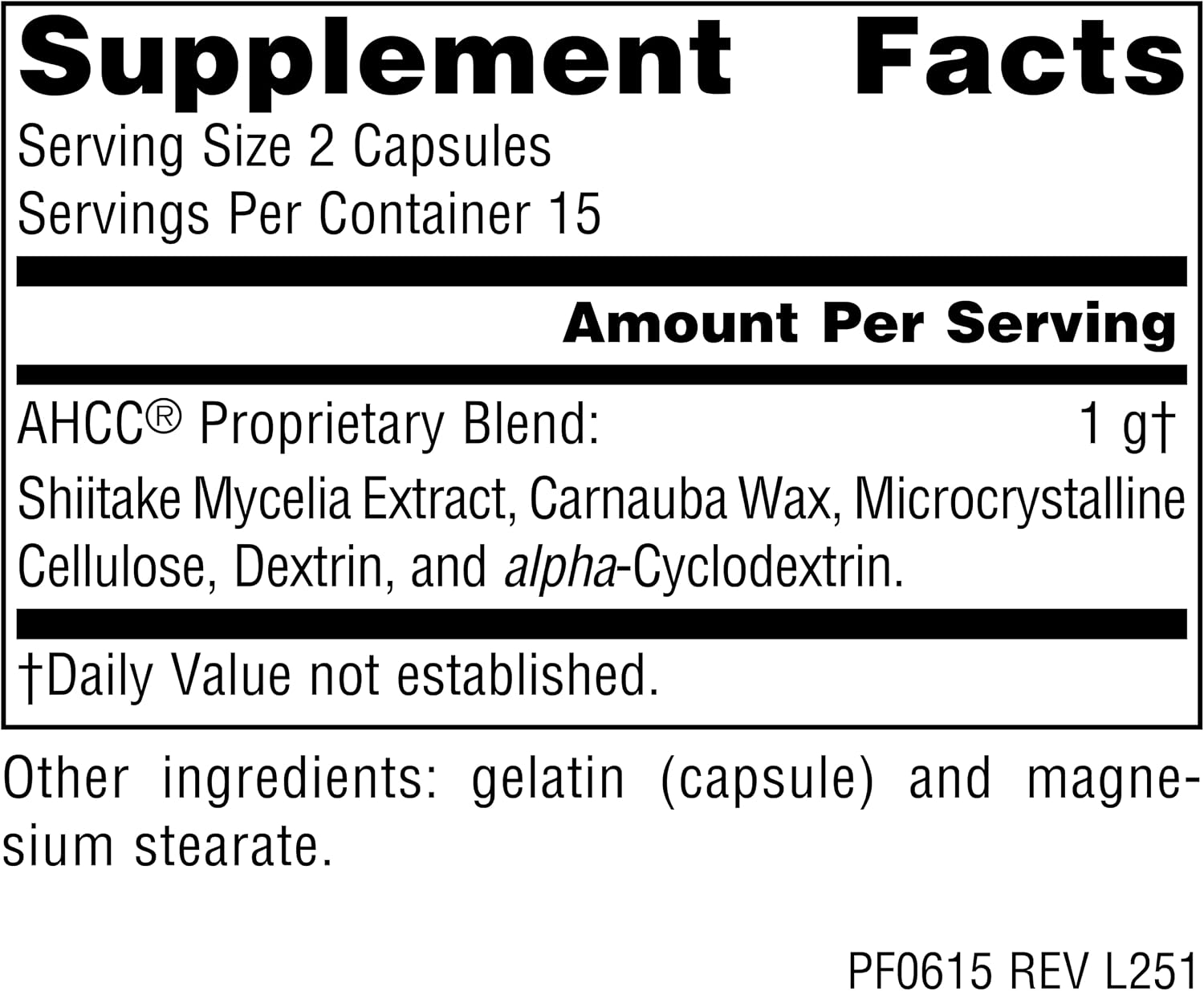 Planetary Herbals AHCC, for Immune System Support* 500 mg – 30 Capsules