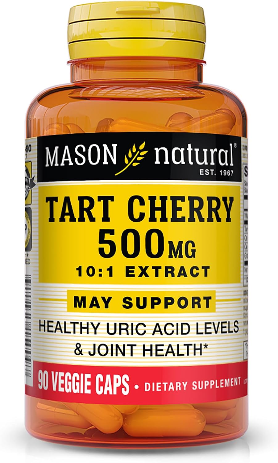 MASON NATURAL Tart Cherry 500 mg 10:1 Extract Vegetarian Capsules