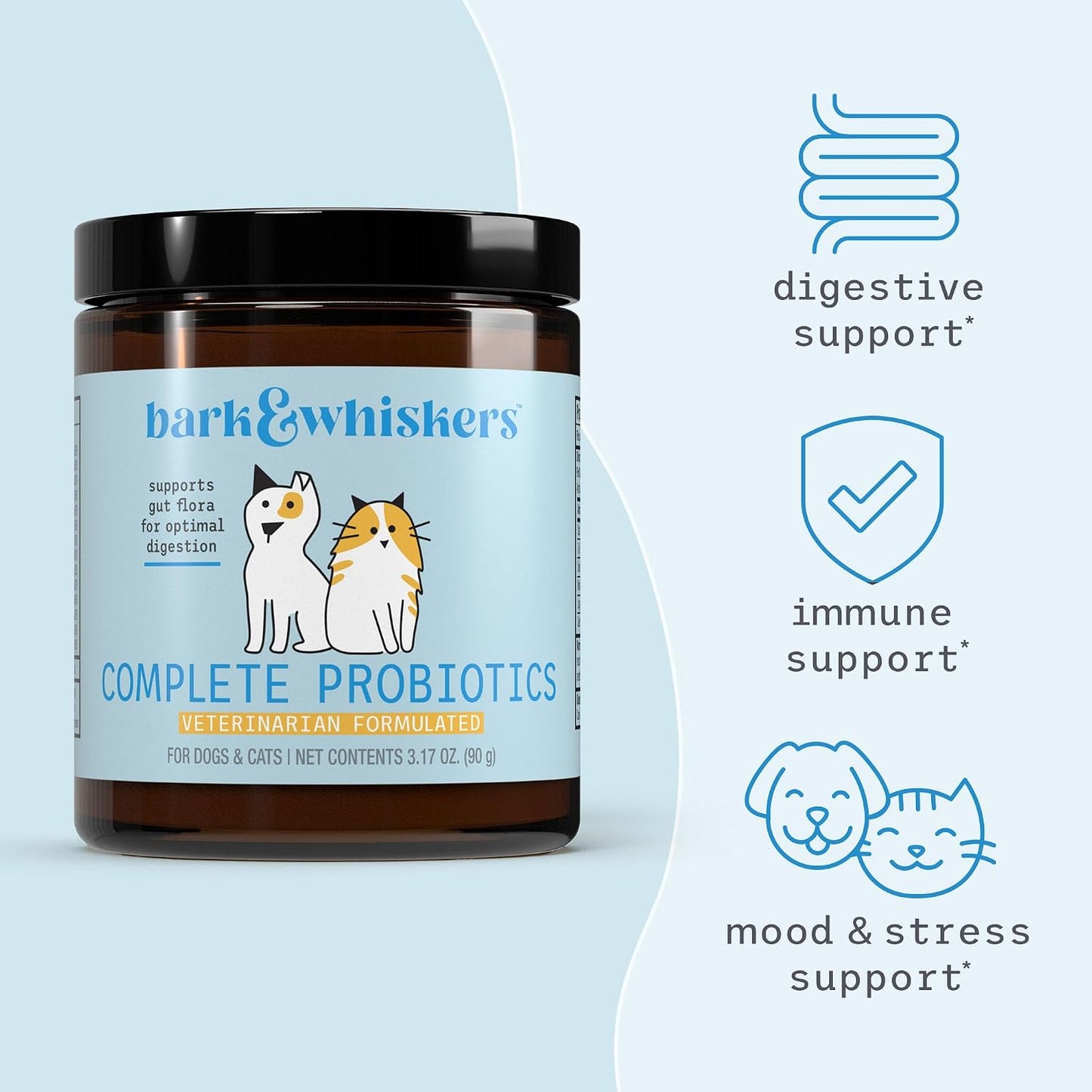 Bark & Whiskers Complete Probiotics for Cats and Dogs, 3.17 oz (90 g) - görsel 4