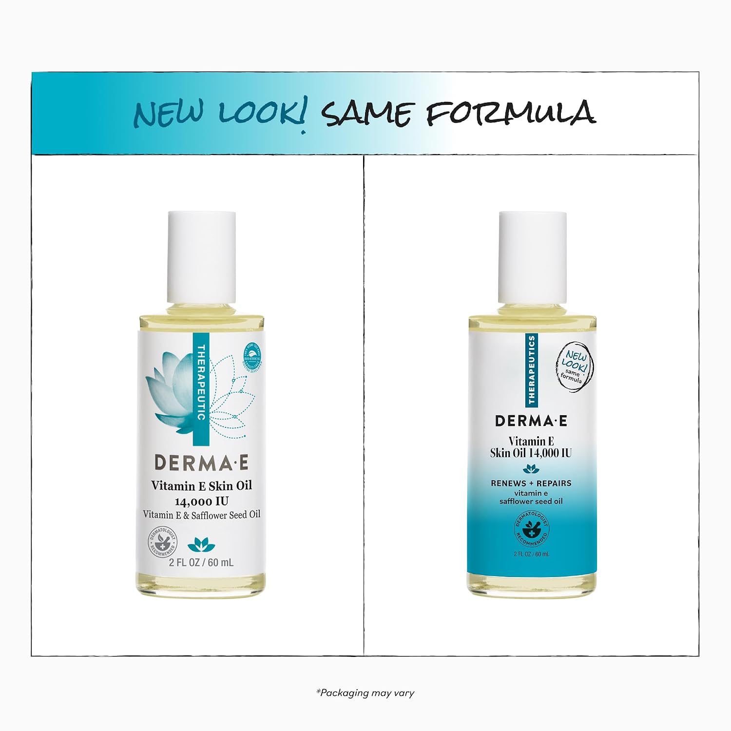 Derma E Vitamin E Skin Oil 14,000 IU with Safflower Oil - Hypoallergenic & Fragrance Free (59 mL)