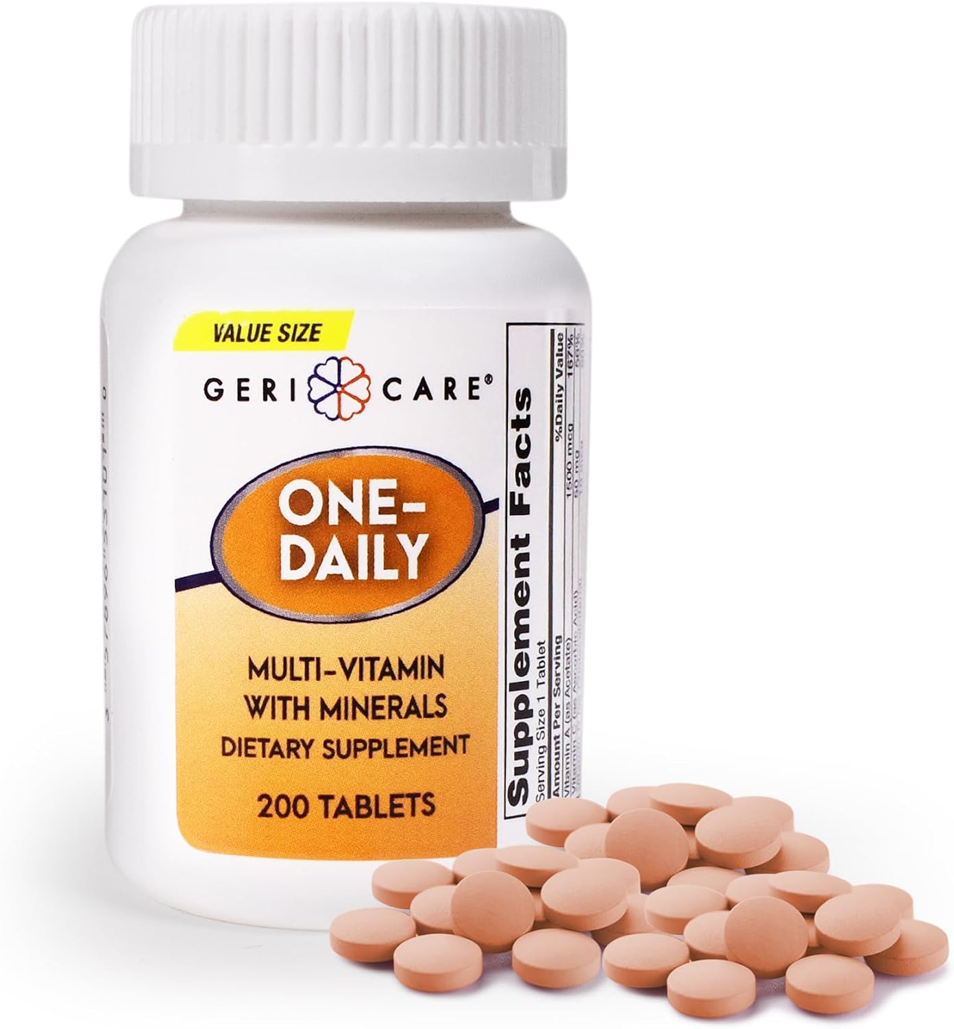 GeriCare One-Daily Multivitamins with Minerals for Men & Women (100 Tablets)