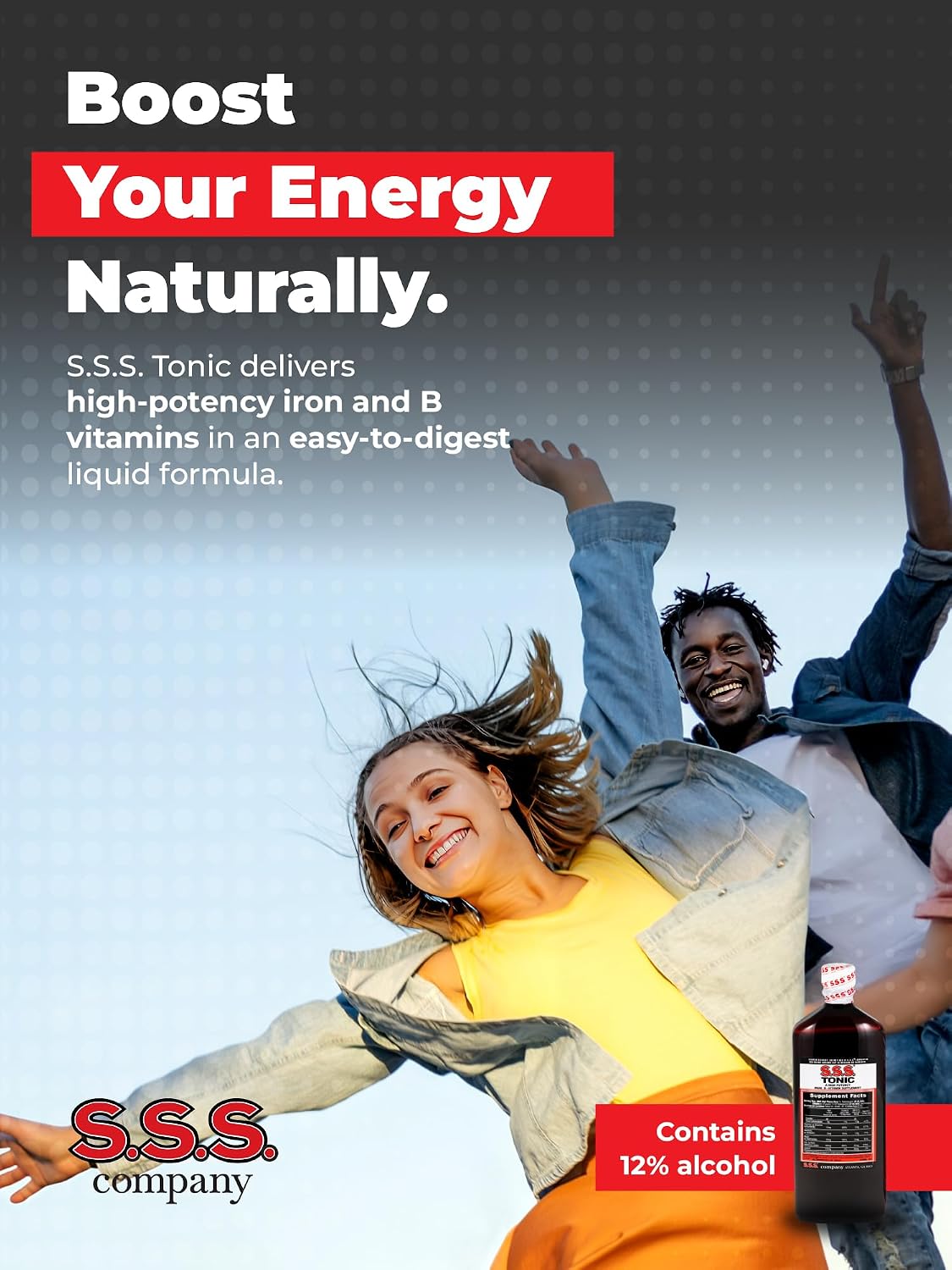 S.S.S. Tonic – High Potency Liquid Iron Supplement with B1, B2, B3 Vitamins