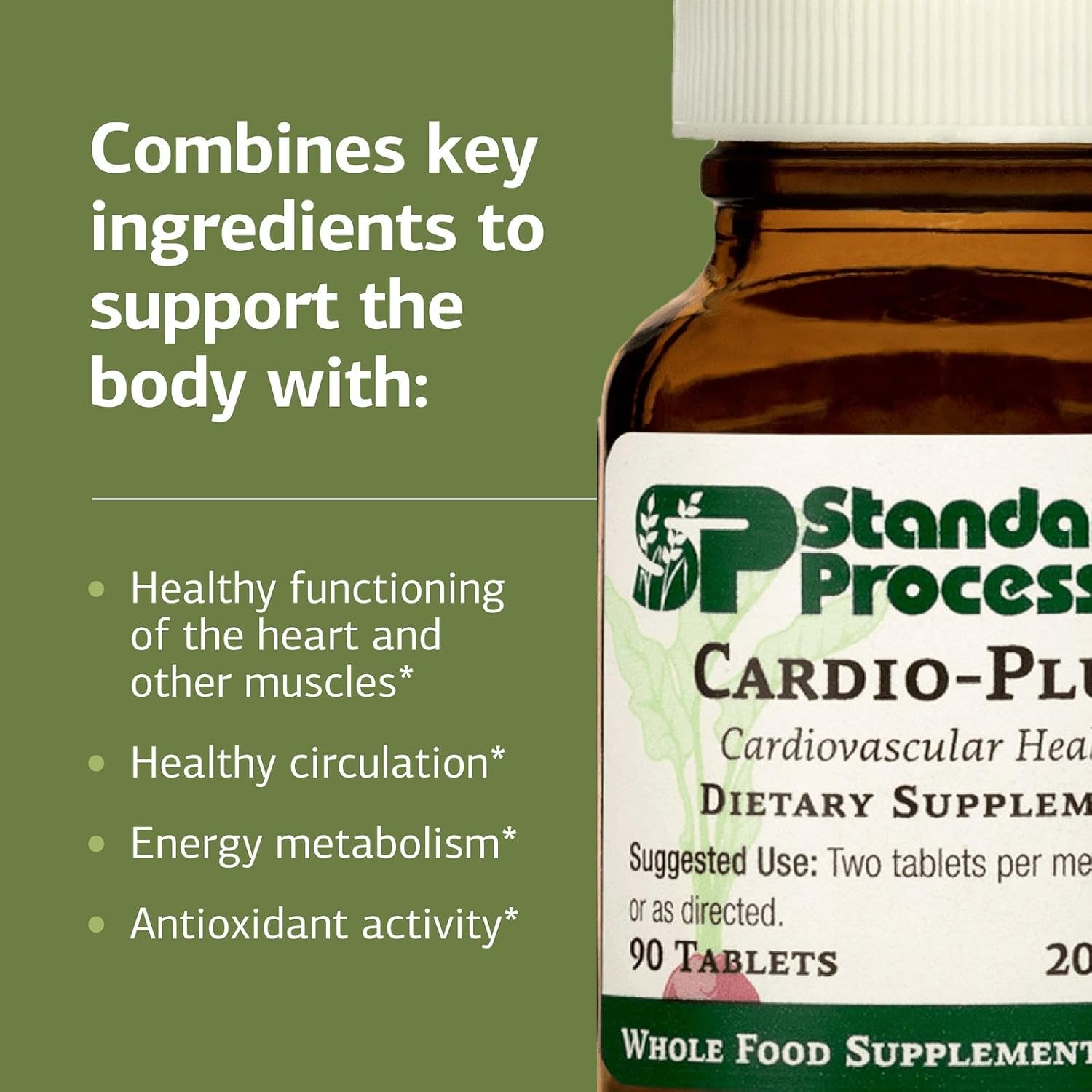 Standard Process Cardio-Plus – Antioxidant Support & Heart Health Supplement – 90 Tablets