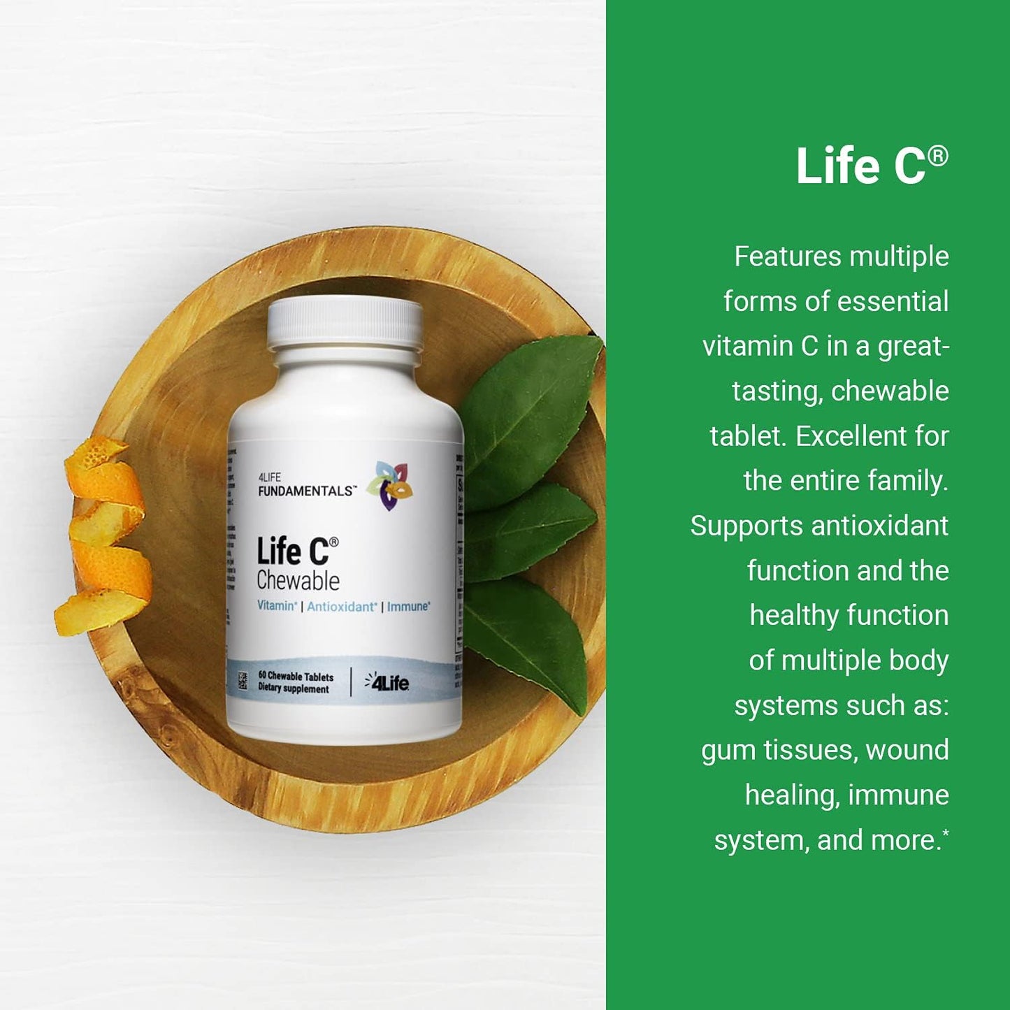 4Life Life C Chewable Vitamin C – Immune & Collagen Support, 60 Tablets - görsel 6