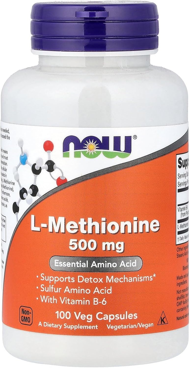 Now Foods L-Methionine 500 mg, 100 Capsules