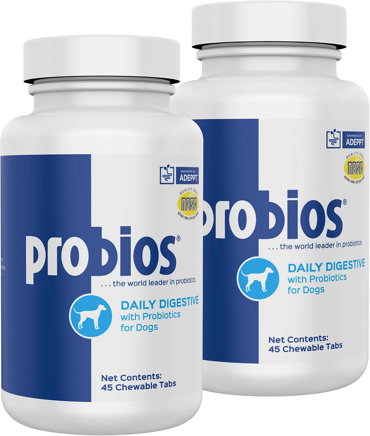 Probios Chewable Probiotic Tablets for Dogs - Chicken Liver Flavour, 45 Count