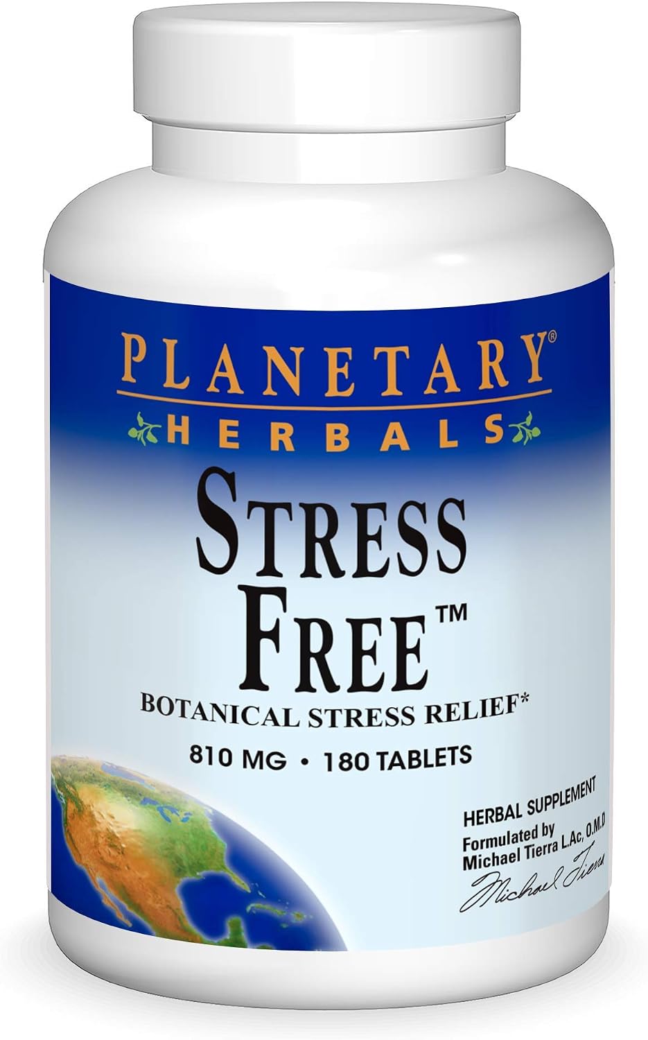 Planetary Herbals Stress Free, 815 mg – 180 Tablets | Botanical Stress Relief