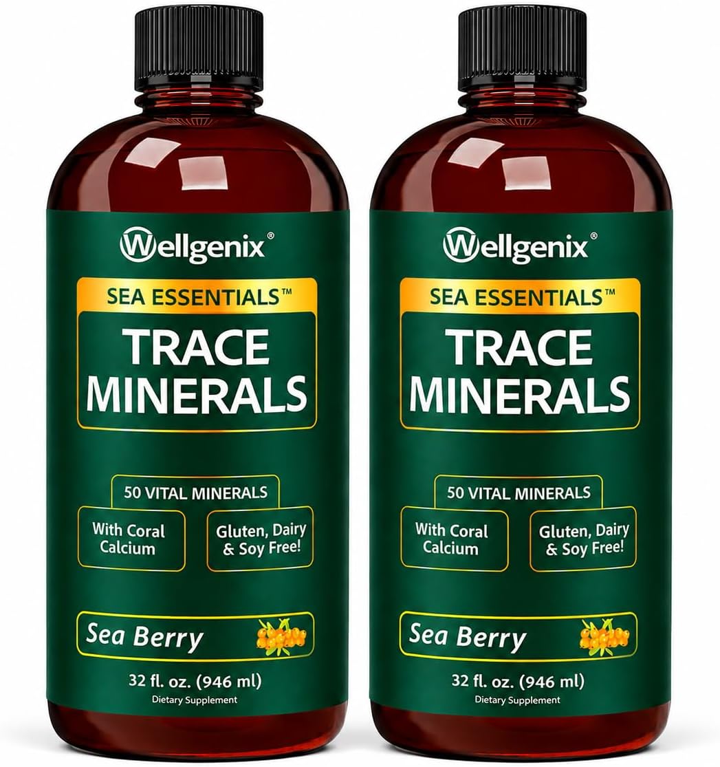 Wellgenix Sea Essentials Liquid Trace Minerals with Coral Calcium, 946 mL