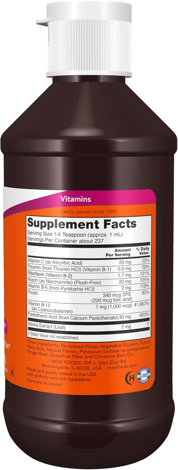 NOW Foods Vitamin B-12 Complex Liquid, 237 mL