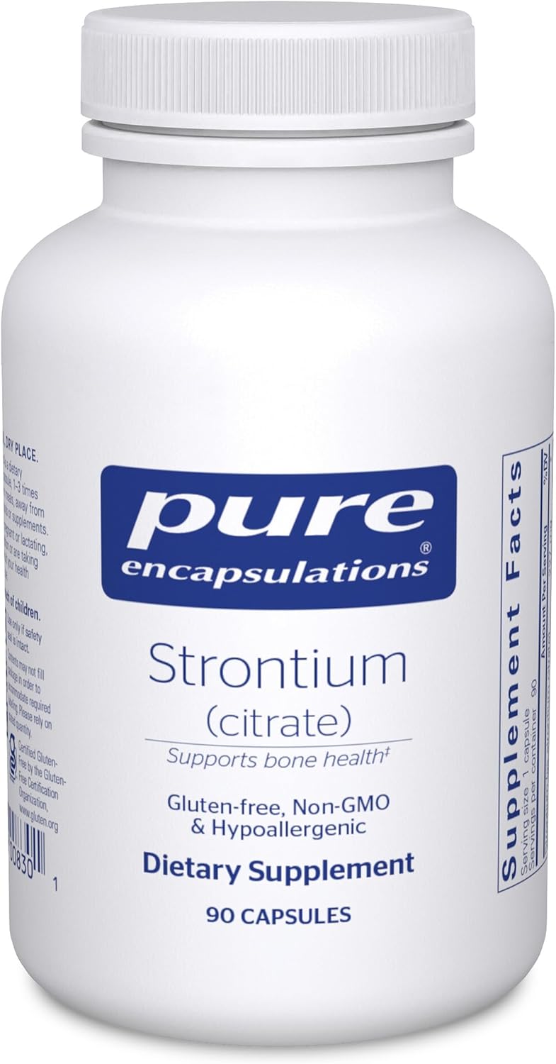 Pure Encapsulations Strontium (Citrate) - Hypoallergenic Bone Support Supplement, 90 Capsules