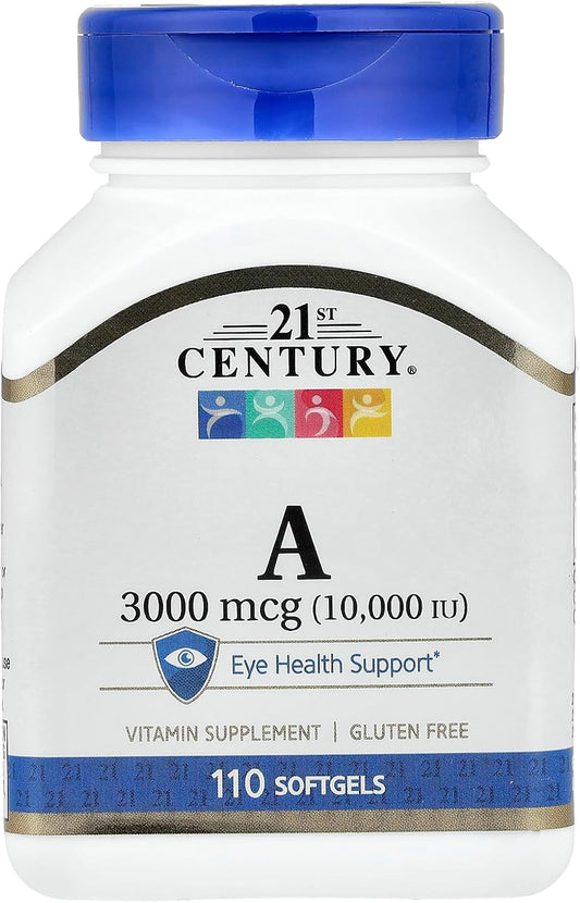 21st Century A 10,000 IU Softgels, 110 Count