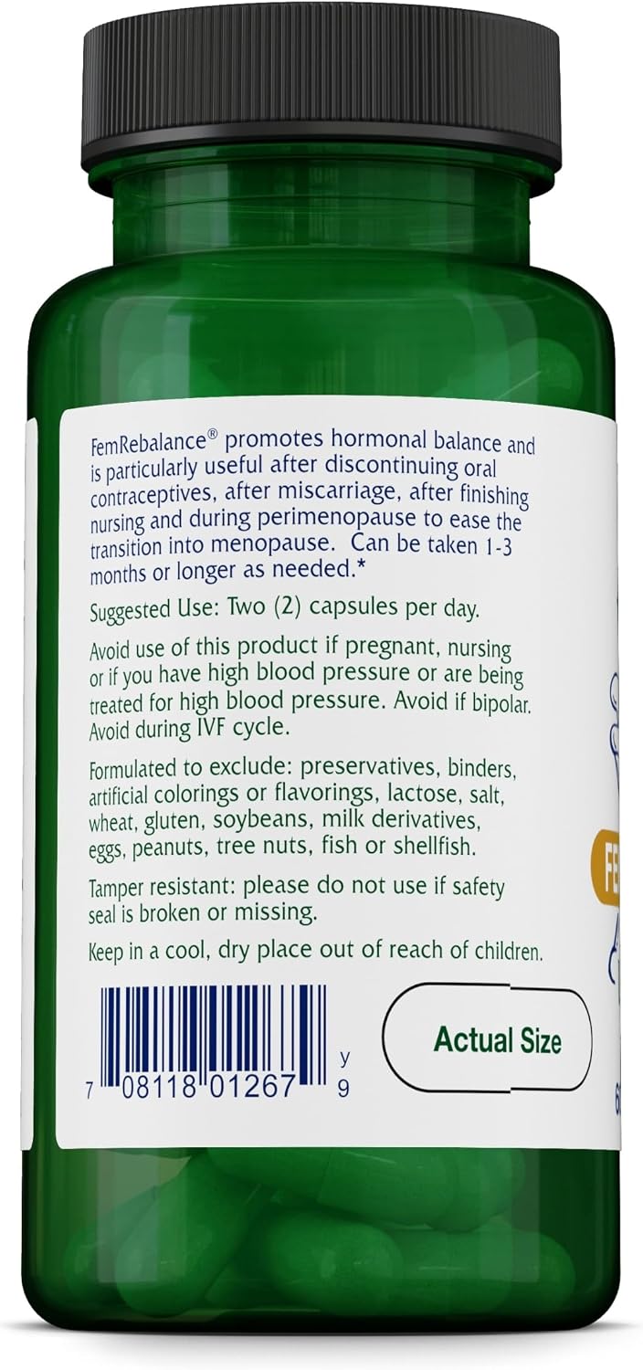 Vitanica FemRebalance Hormone Balance Support - Borage Oil & Maca Root