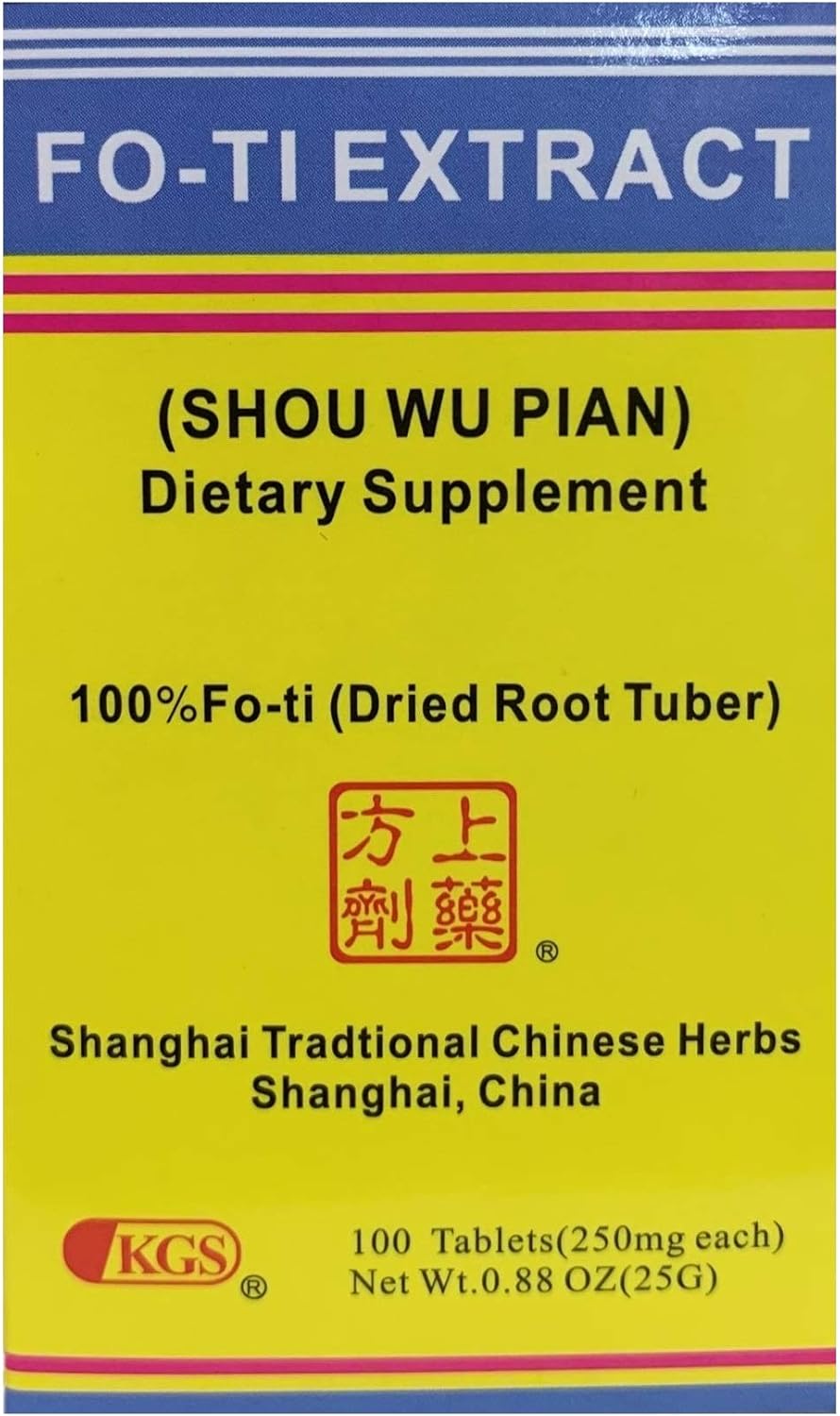 Toeah Shou Wu Tablets (Fo-Ti) - 250 mg, 100 Tablets