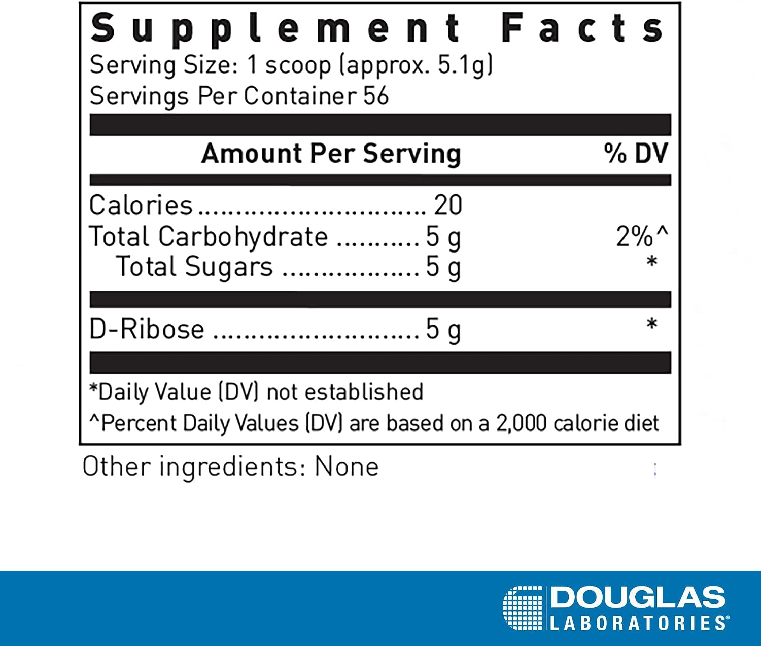 Douglas Laboratories Corvalen – Pure D-Ribose Powder (288.6 g)