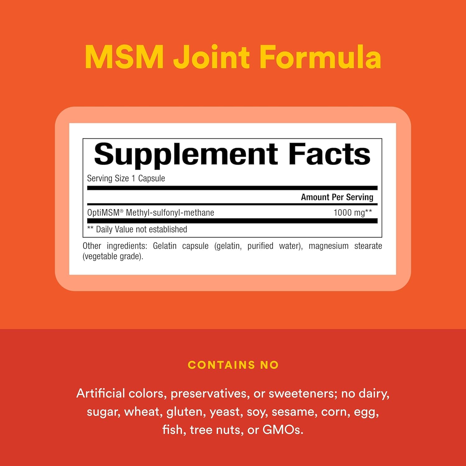 Natural Factors, MSM, Helps Maintain Healthy Joints, Hair, Skin and Nails, 90 Capsules