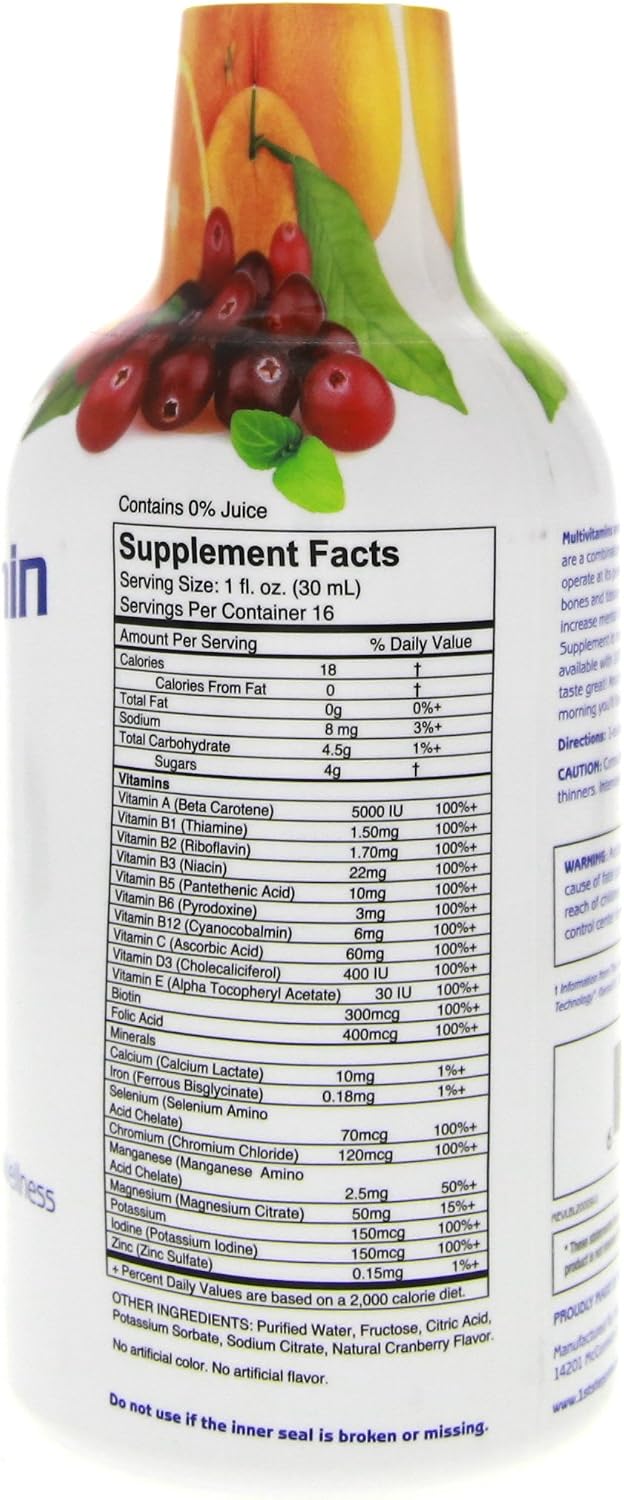 1st Step Pro-Wellness Liquid Multi-Vitamin and Mineral Supplement, Citrus Burst, 473 mL (16 oz) (Pack of 2) - görsel 3