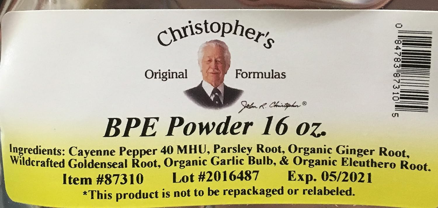 Christopher's Original Formulas BPE Powder | 16 oz (453 g) Herbal Blend | Pure, No Fillers or Chemicals | USA Made