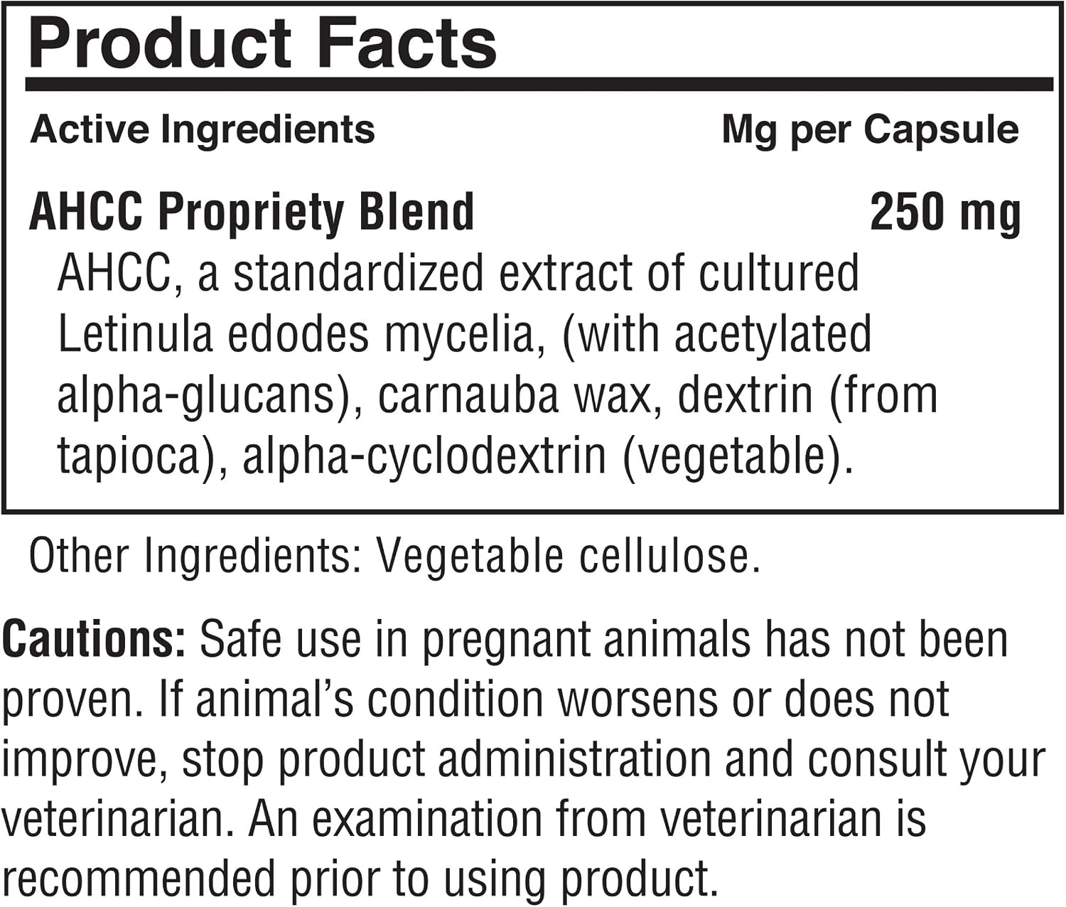 American BioSciences NK-9 AHCC Supplement for Dogs & Cats – Immune Support – 30 Capsules