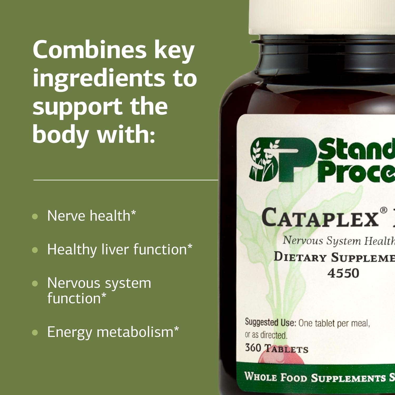 Standard Process Cataplex B2 – Nervous System Health Supplement – 360 Tablets
