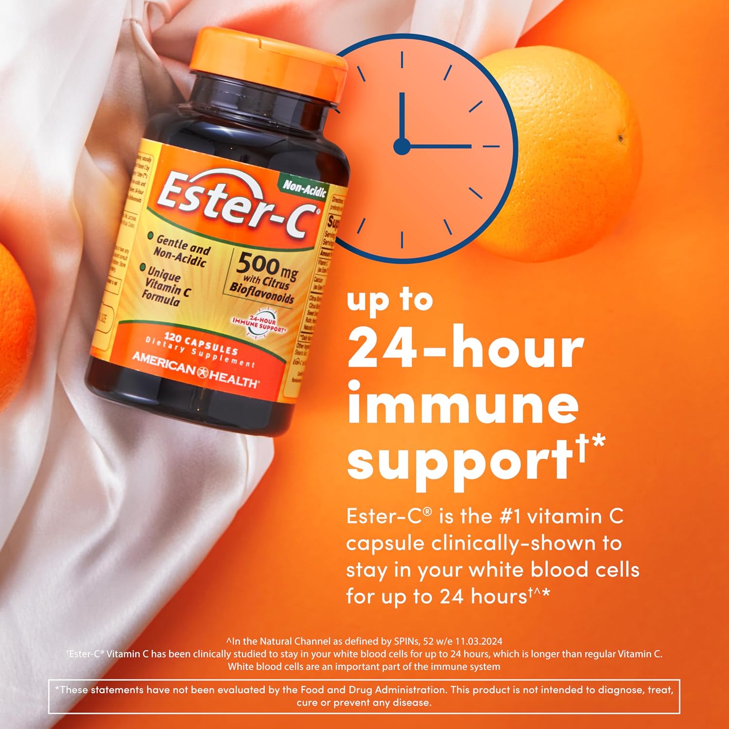 American Health Ester-C with Citrus Bioflavonoids, 500 mg, 120 Capsules