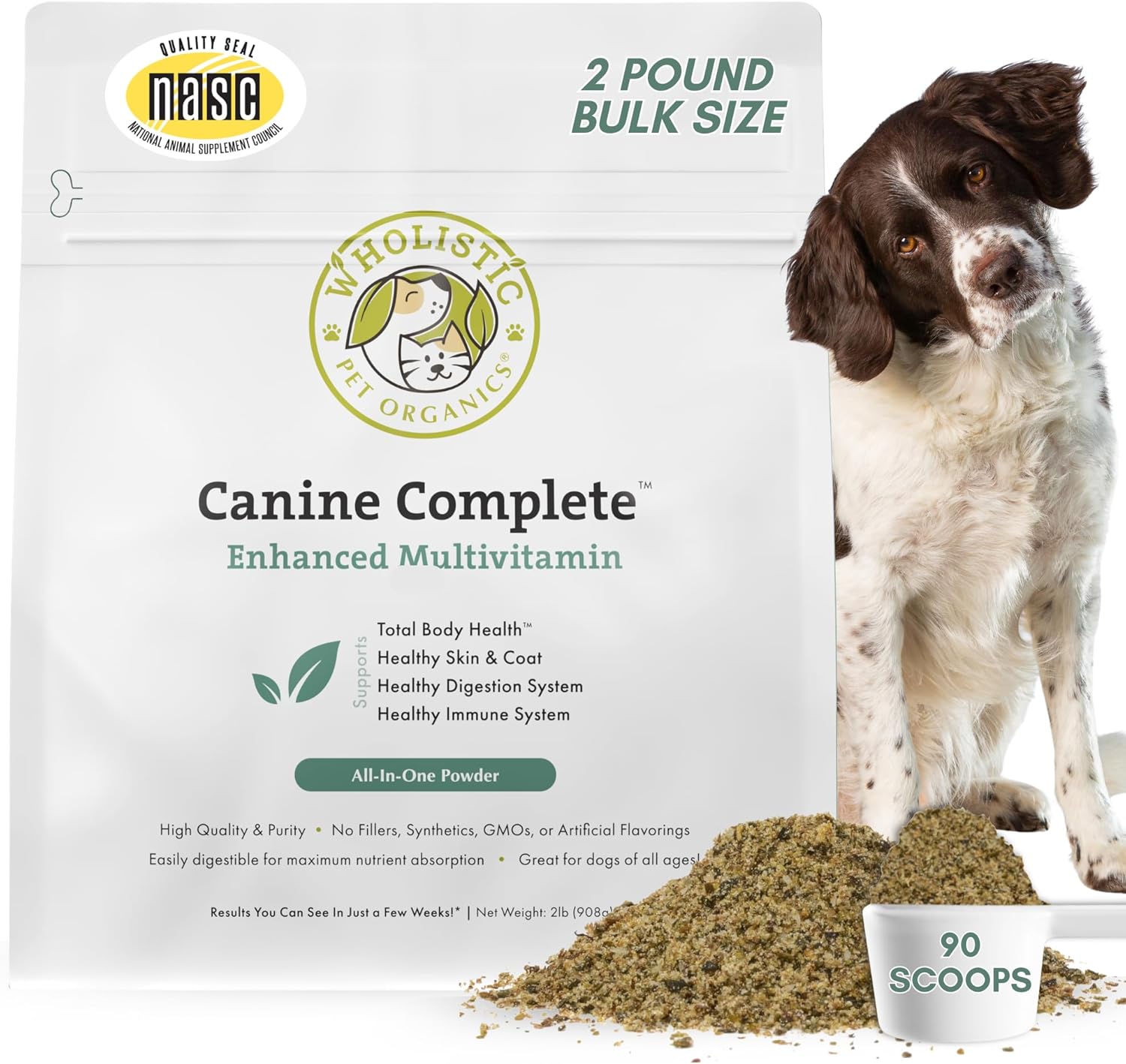 Wholistic Pet Organics Canine Complete Dog Multivitamin Powder, 0.9 kg
