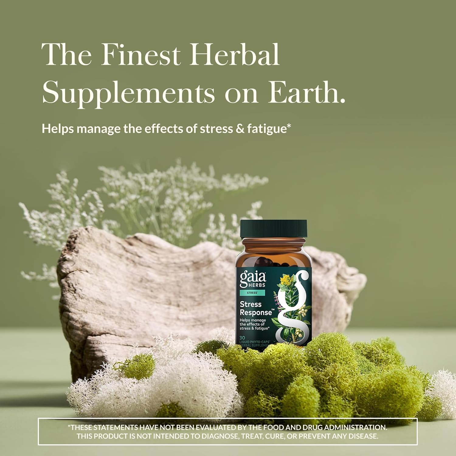 Gaia Herbs Stress Response – Adaptogen Blend with Rhodiola, Holy Basil & Ashwagandha – 30 Vegan Liquid Phyto-Caps