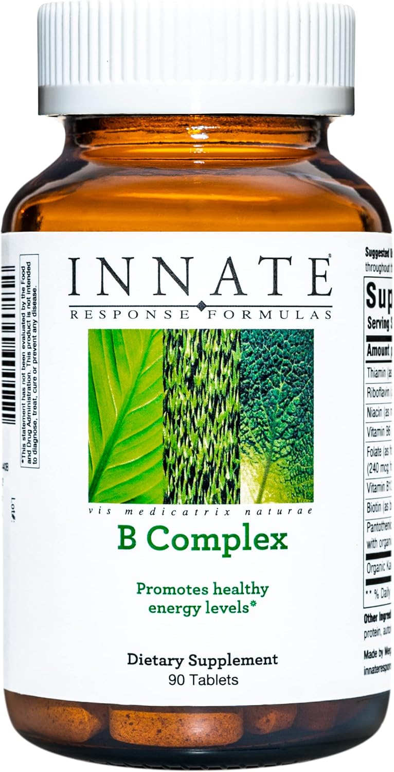 INNATE Response Formulas B Complex - Methylated B Vitamins with B12, B6, Methylfolate & Biotin - Supports Energy Metabolism - Vegan, Kosher, Non-GMO - 90 Tablets