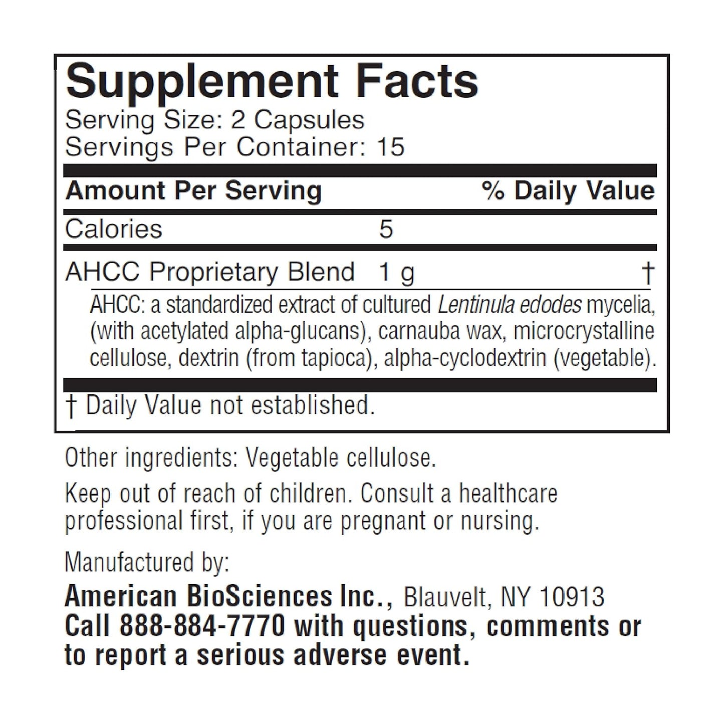 American BioSciences ImmPower AHCC Mushroom Supplement 6-Pack (30 Capsules per Bottle) - görsel 2
