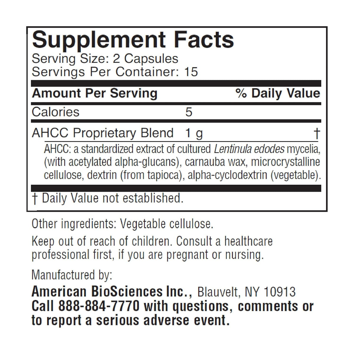 American BioSciences ImmPower AHCC Mushroom Supplement 6-Pack (30 Capsules per Bottle) - görsel 2