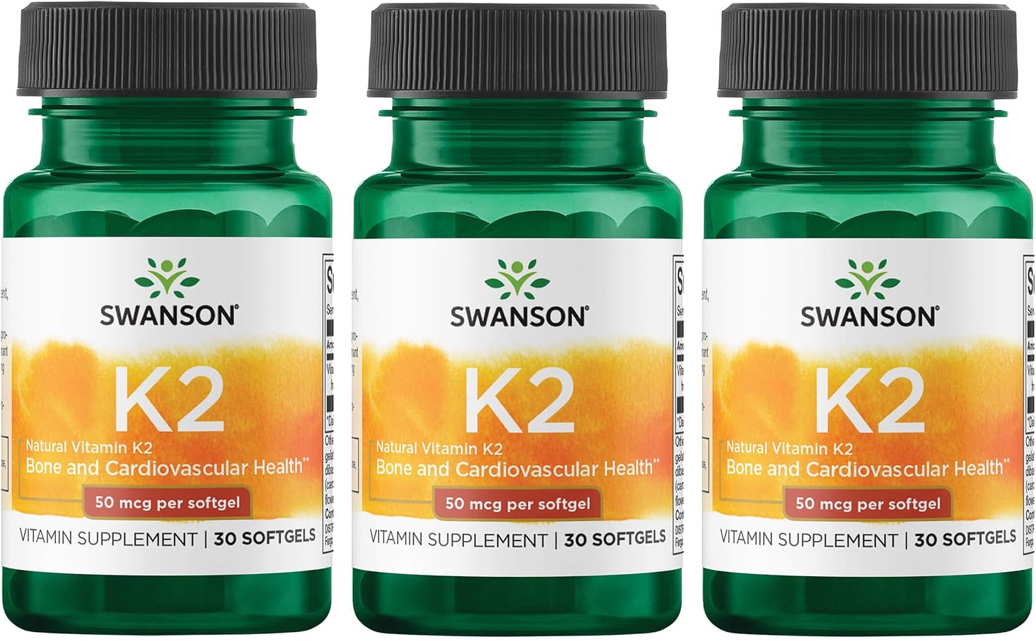 Swanson Natural Vitamin K2 (Menaquinone-7 from Natto) 50 mcg, 30 Softgels