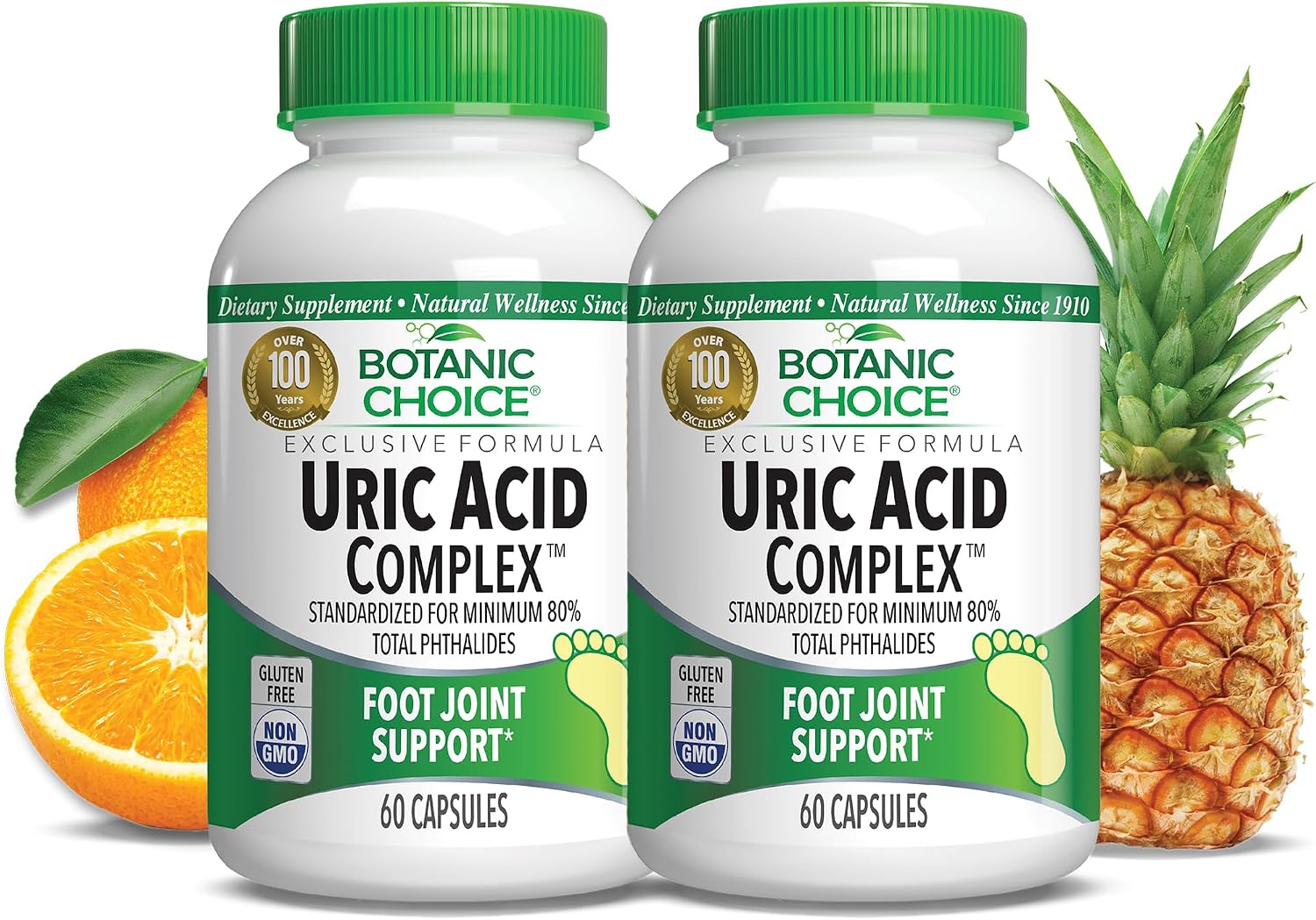 Botanic Choice Uric Acid Complex - Celery Seed and Bromelain Supplement, 60 Capsules