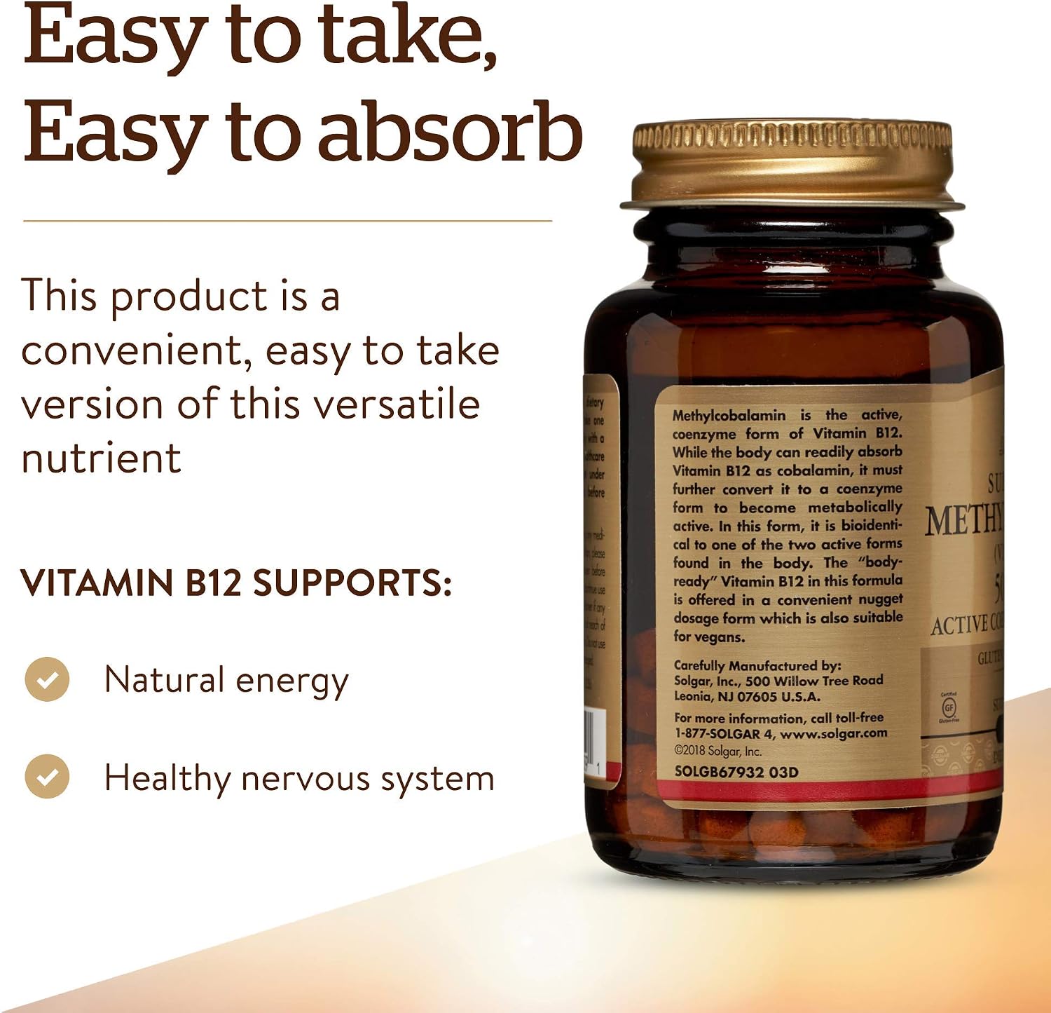 Solgar Methylcobalamin (Vitamin B12) 5000 mcg, 60 Nuggets - Cherry Flavour