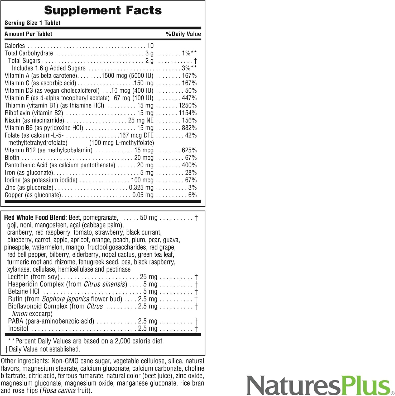 Nature's Plus Adult Chewable Multivitamin – 60 Tablets, Exotic Red Berry Flavour