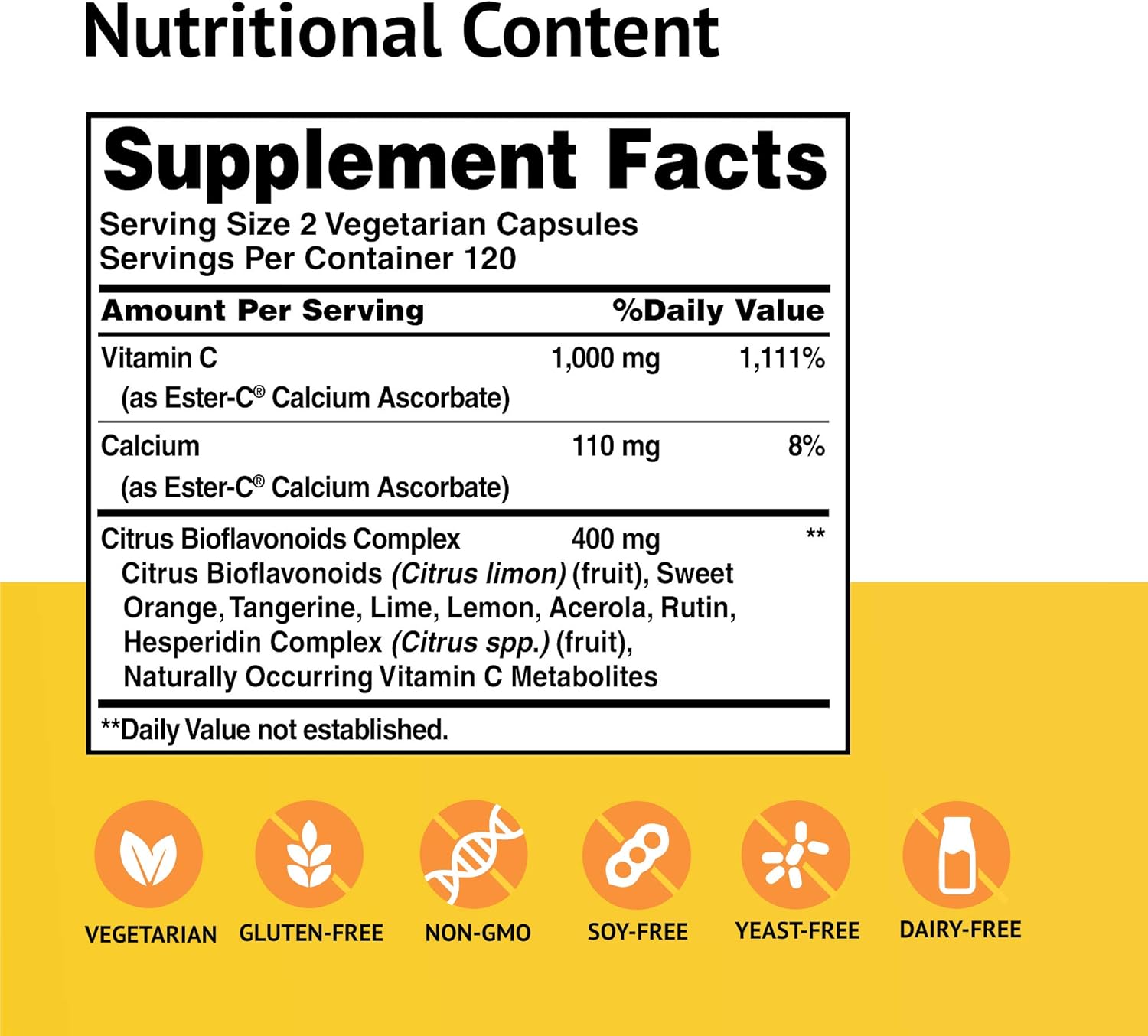 American Health Ester-C with Citrus Bioflavonoids – 500 mg, 240 Vegetarian Capsules