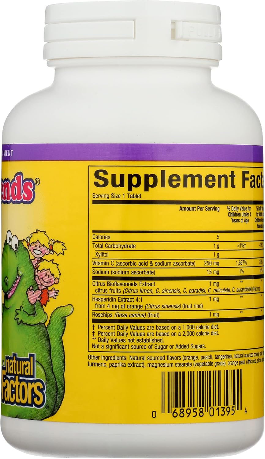 BigFriends Chewable Vitamin C 250 mg - Tangy Orange - 90 Tablets - görsel 6