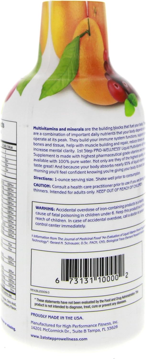 1st Step Pro-Wellness Liquid Multi-Vitamin and Mineral Supplement, Citrus Burst, 473 mL (16 oz) (Pack of 2) - görsel 5