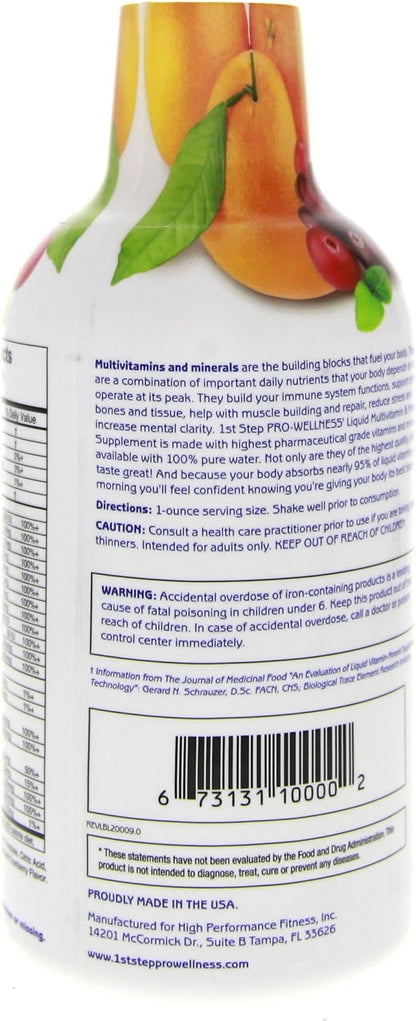 1st Step Pro-Wellness Liquid Multi-Vitamin and Mineral Supplement, Citrus Burst, 473 mL (16 oz) (Pack of 2)